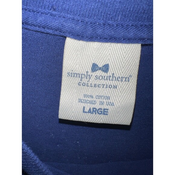 Southern Attitude Turtle Compass Anchor T-Shirt Adult Large Blue Long Sleeve Sea - Picture 3 of 8